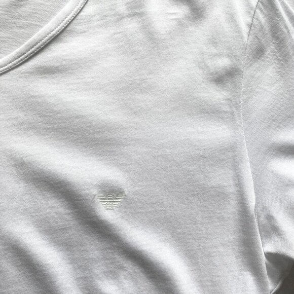 NWOT EMPORIO ARMANI UNDERWEAR MEN'S BASIC V-NECK T-SHIRT IN WHITE - L - Picture 8 of 8